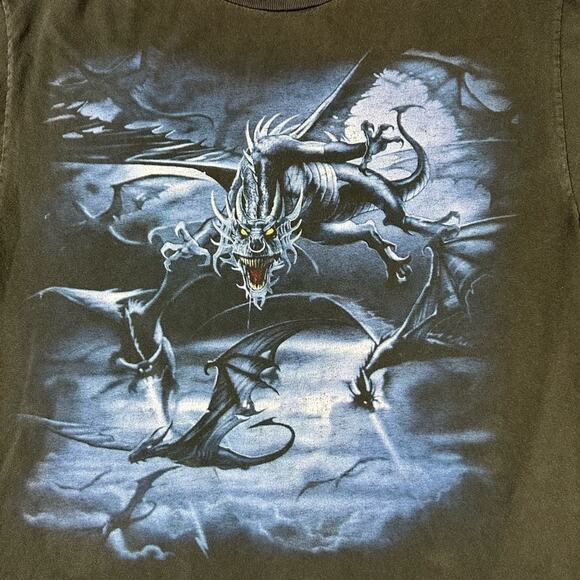 Dragons Graphic Tee Blue Size Medium Alstyle Apparel & Activewear - Picture 3 of 6